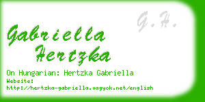 gabriella hertzka business card